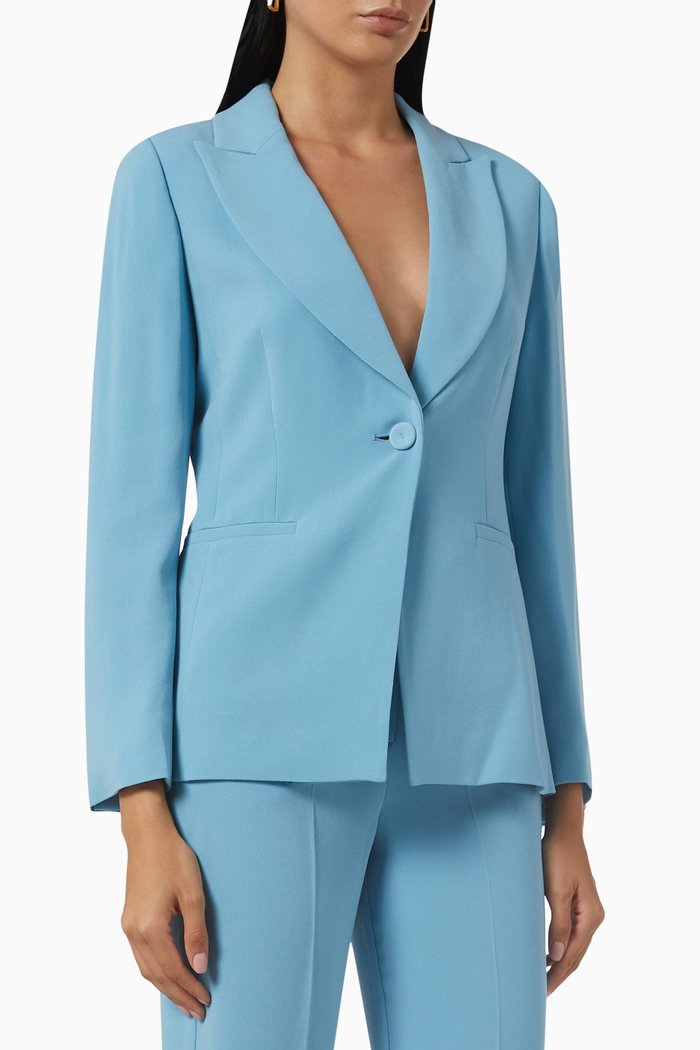 Sidro Blazer in Crepe, Blue
