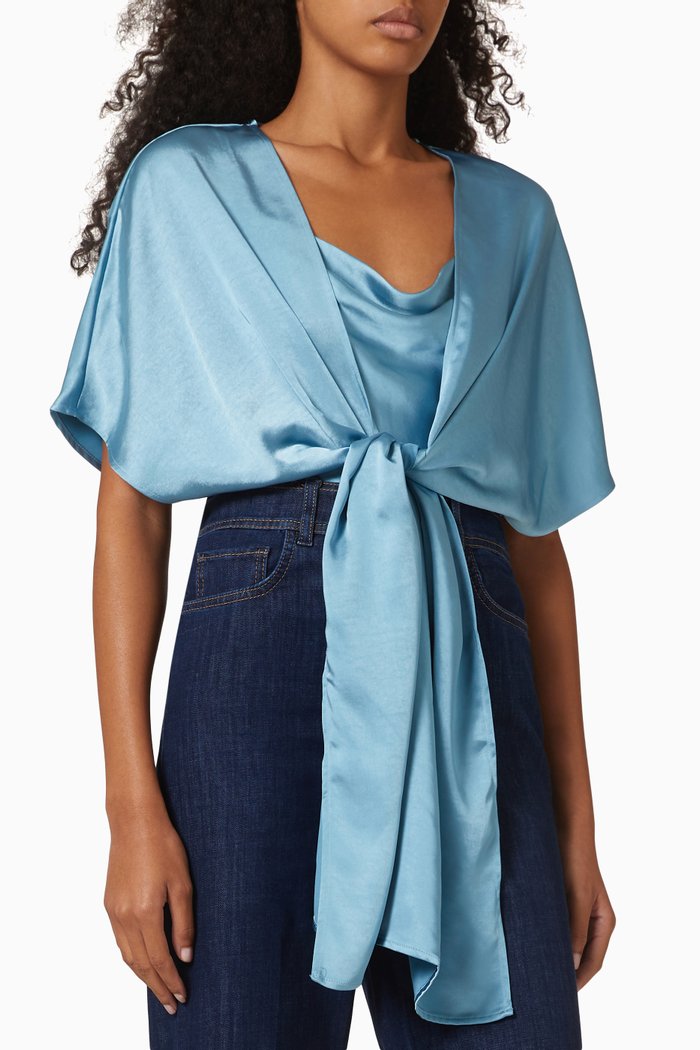 

Afide Shrug in Satin, Blue