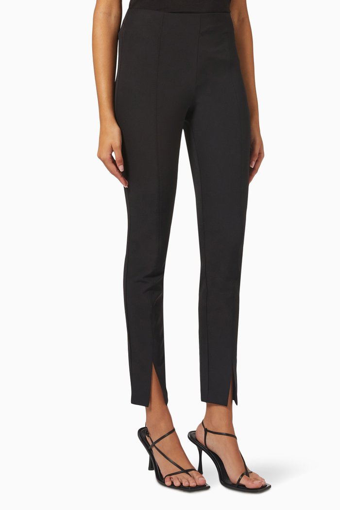 

Ariete Slim-fit Pants in Stretch Crepe, Black