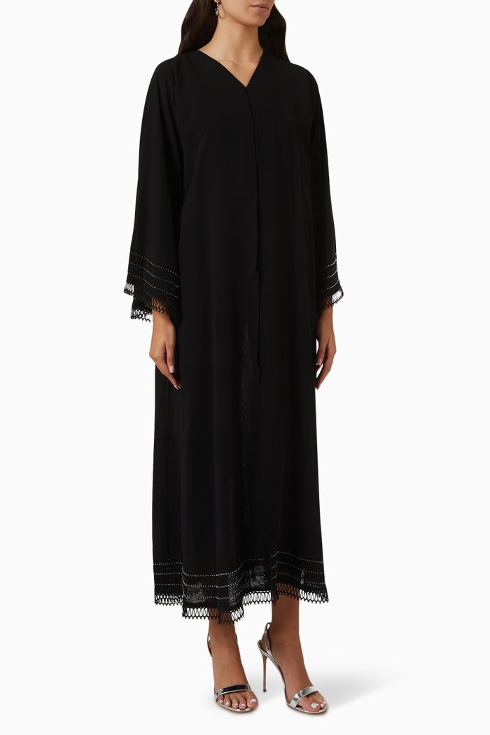 

Embellished Abaya, Black