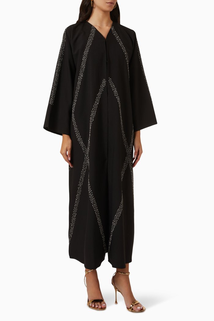 

Embellished Abaya, Black