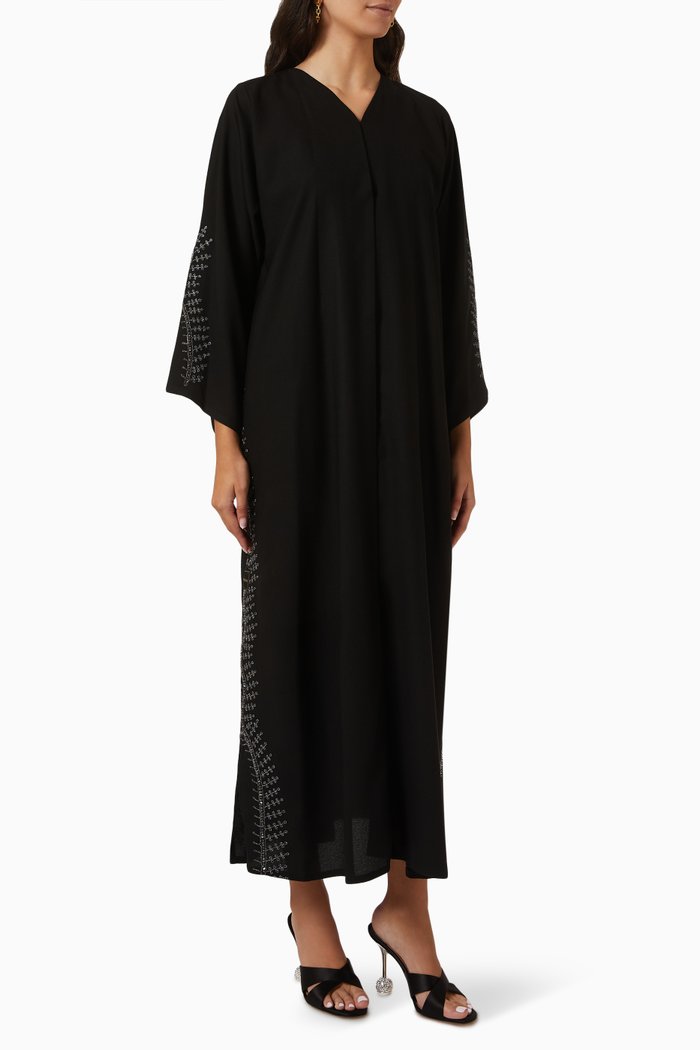

Embroidered Abaya, Black