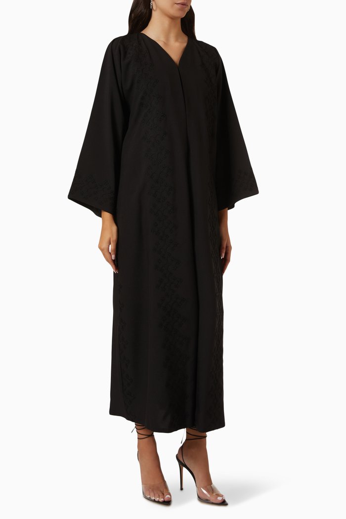 

Embellished Abaya, Black