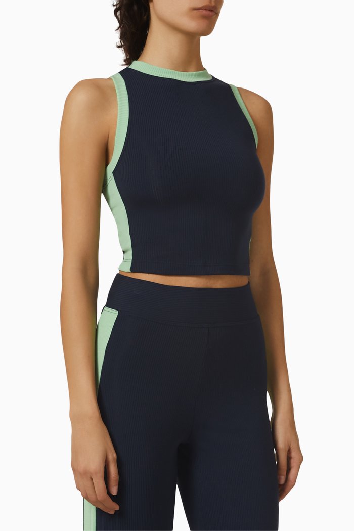 Solstice Monte Top in Ribbed Knit, Green