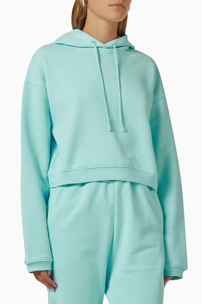 

Logo Hoodie in Organic Cotton, Blue