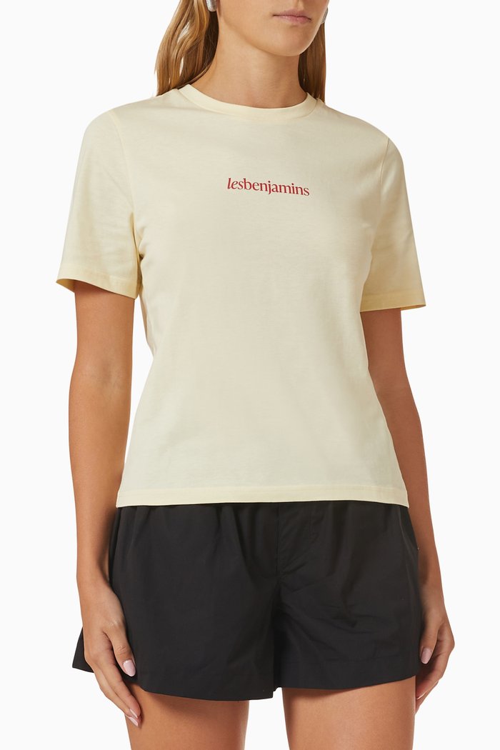 

Logo Short Sleeve 001 T-shirt in Cotton Jersey, Neutral