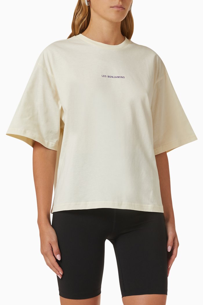 

Logo Oversized 004 T-shirt in Cotton Jersey, Neutral