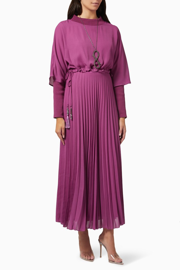 

Pleated Maxi Dress, Pink