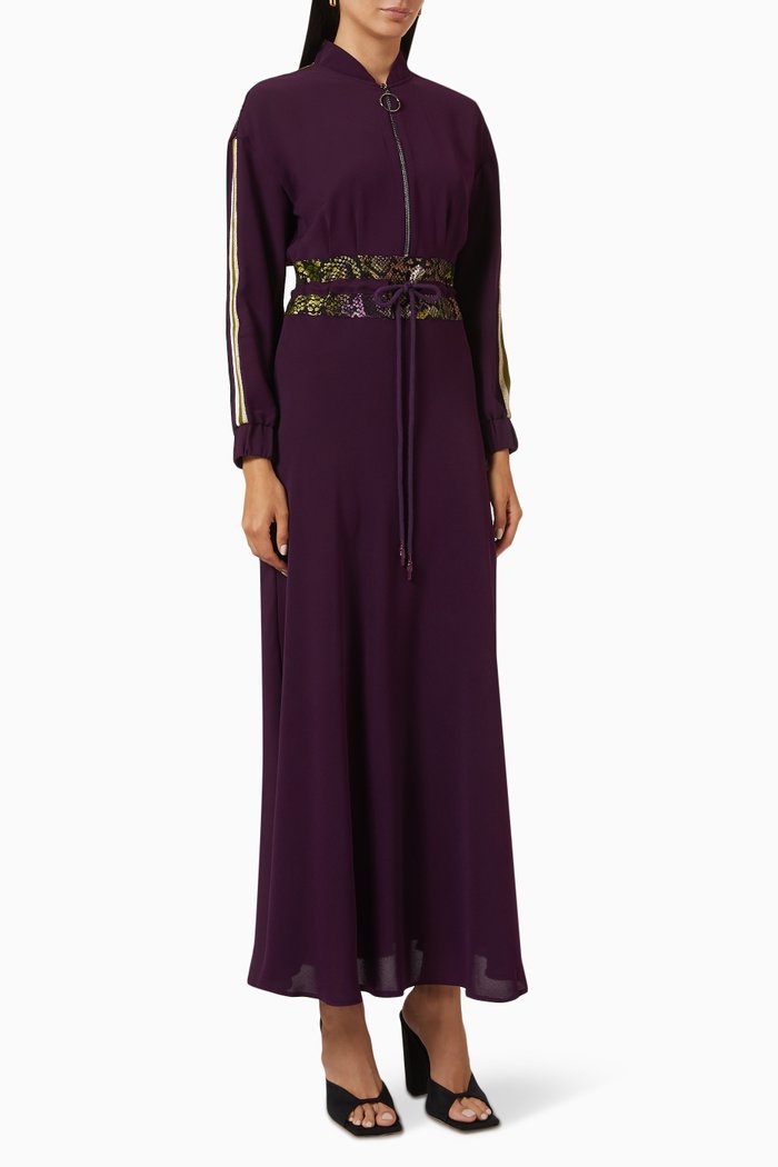 

Belted Maxi Dress, Purple