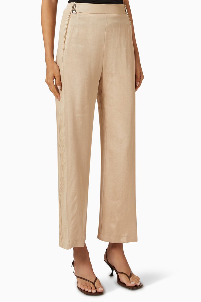 

Zip Detail Pants in Modal Blend, Neutral