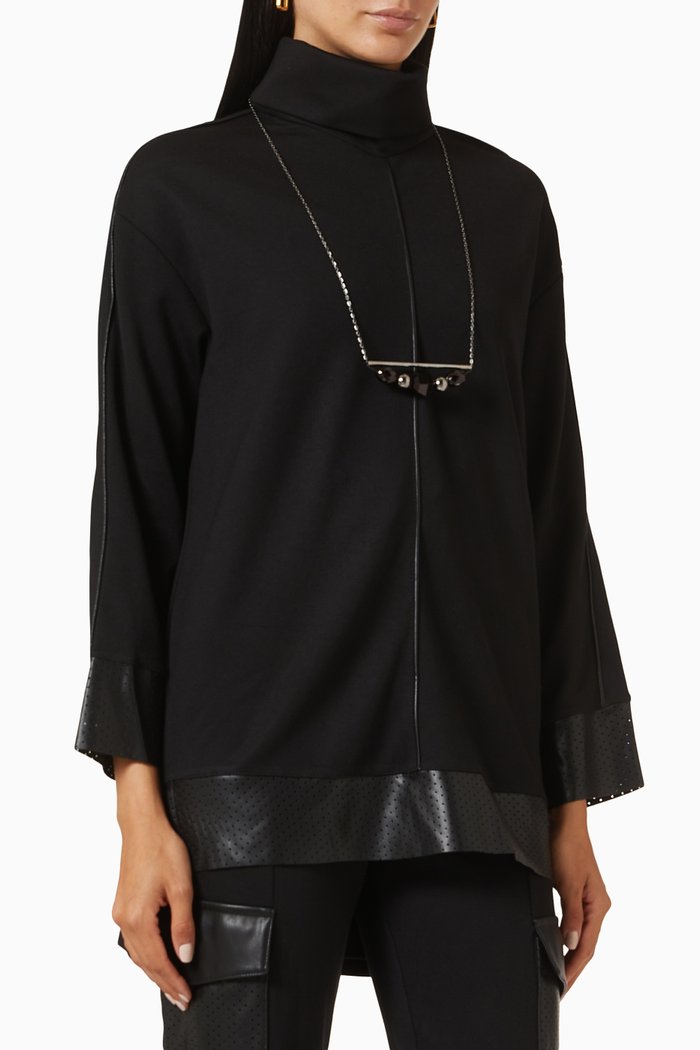 

Turtleneck Blouse, Black