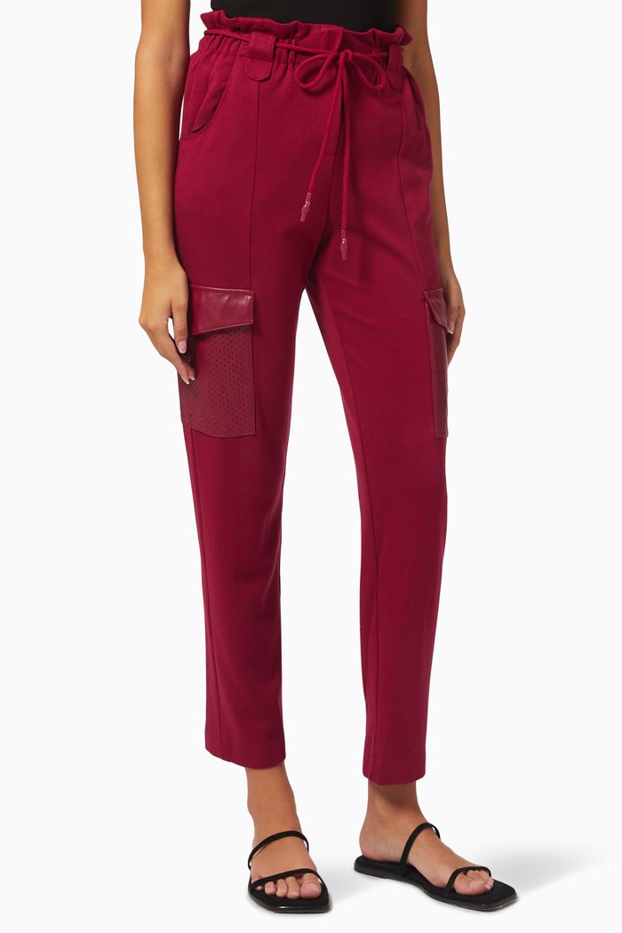 

High-rise Cargo Pants, Red