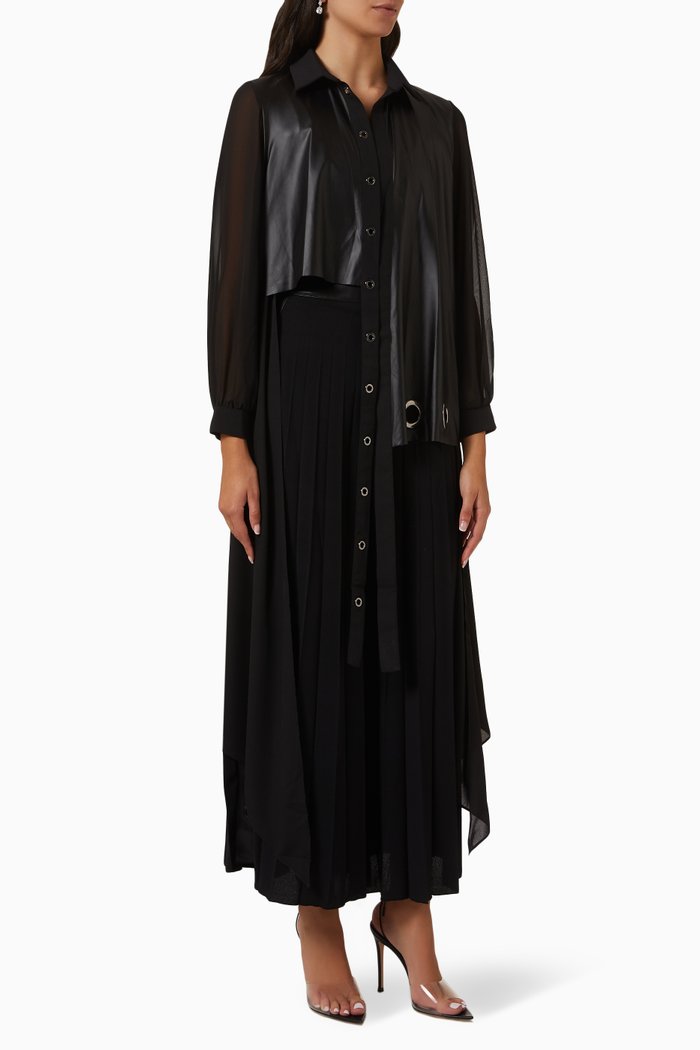 

Asymmetric Tunic Dresss, Black