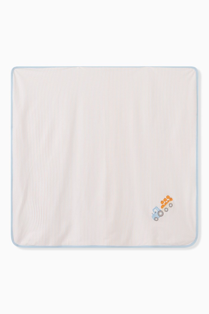 

Happy Harvest Receiving Blanket in Cotton, Orange