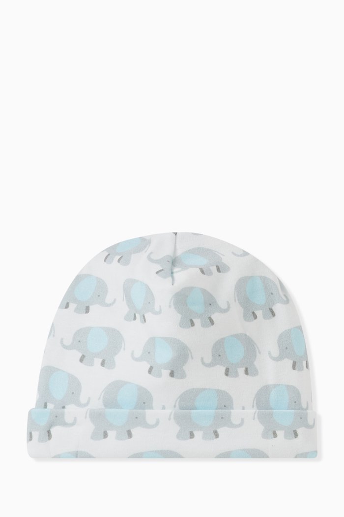 

Lil' Peanut Elephant Hat in Cotton, Blue