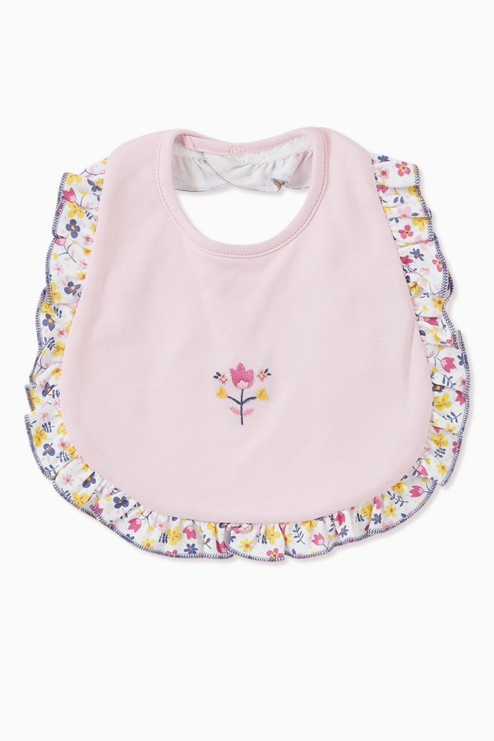 

Kylie's Classics Ruffled Bib in Pima Cotton, Pink