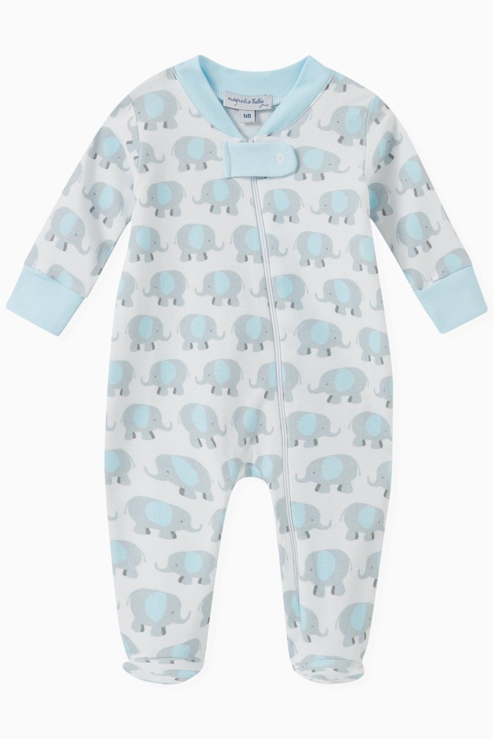 

Lil' Peanut Elephant Pyjama in Cotton, Blue