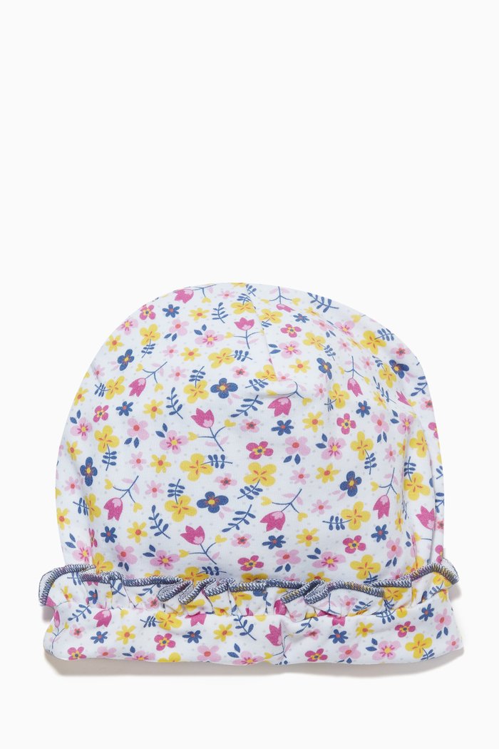 

Kylie's Classics Floral Print Hat in Pima Cotton, Multicolour