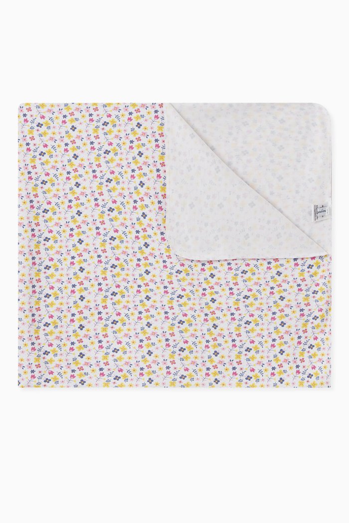 

Kylie's Classics Floral Print Swaddle Blanket in Pima Cotton, Multicolour
