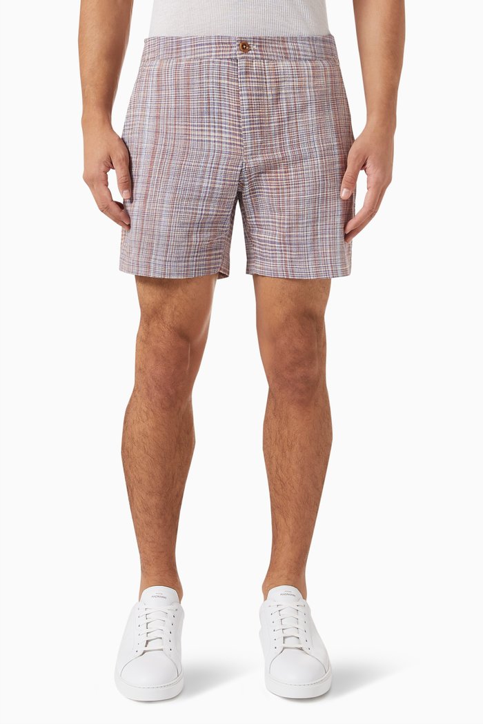 

Pines Shorts in Madras Cotton, Multicolour