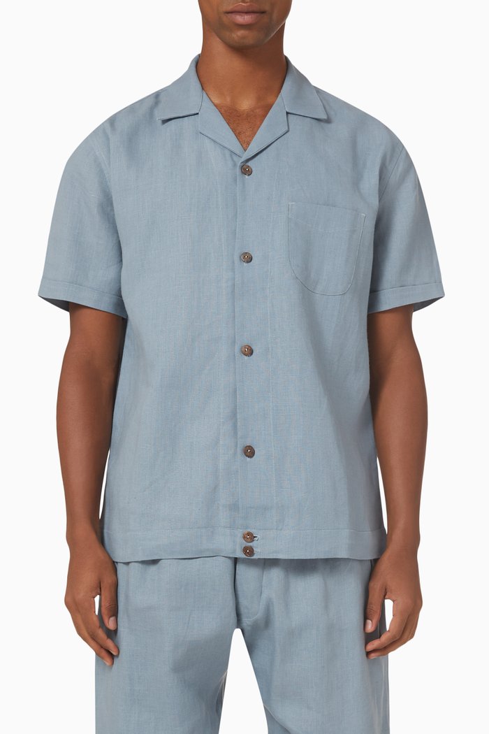 

Paraiso Shirt in Linen, Blue