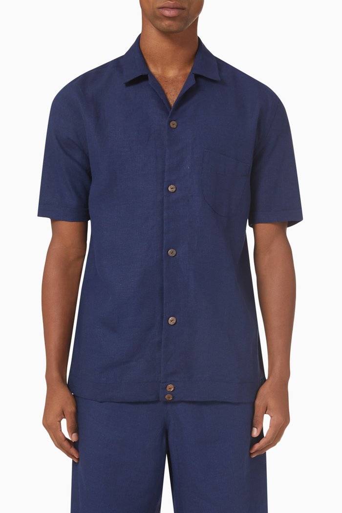 

Paraiso Shirt in Linen, Blue