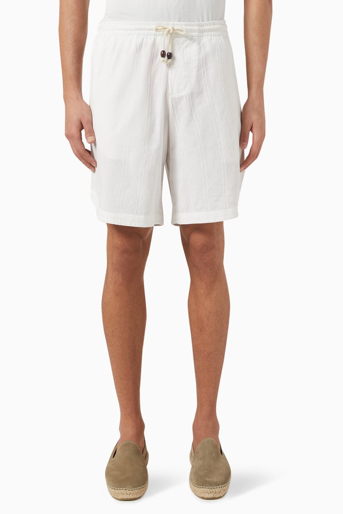 Hiri Shorts in Linen, White