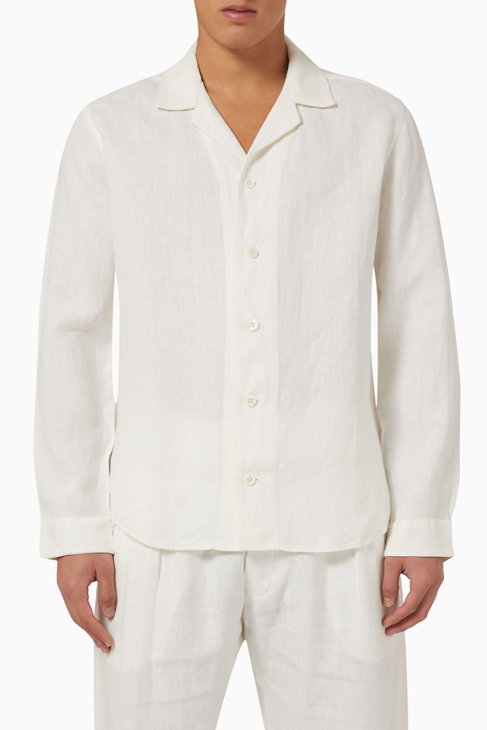 

Paloma Shirt in Silk Linen Blend, Neutral