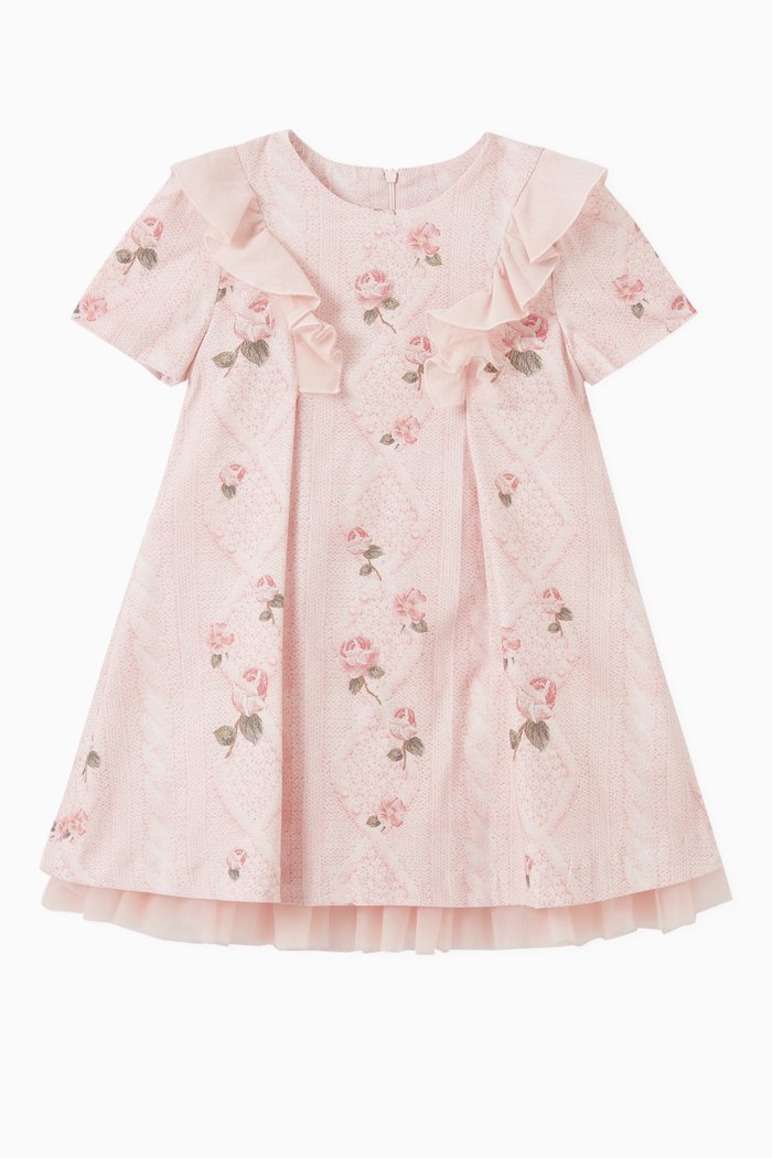 

Floral Dress in Cotton, Pink