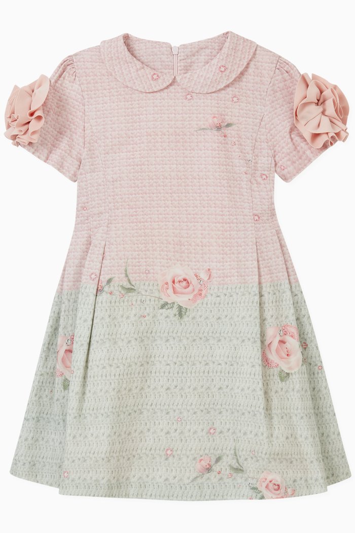 

Floral Gradient Dress in Cotton, Multicolour