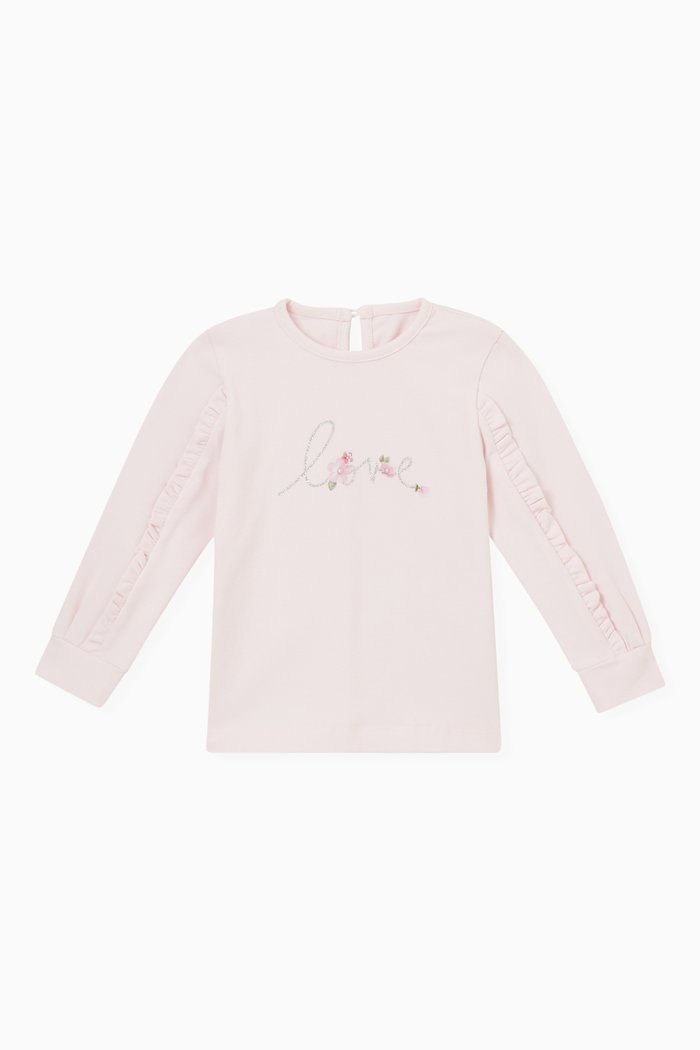 

Floral Blouse in Cotton, Pink