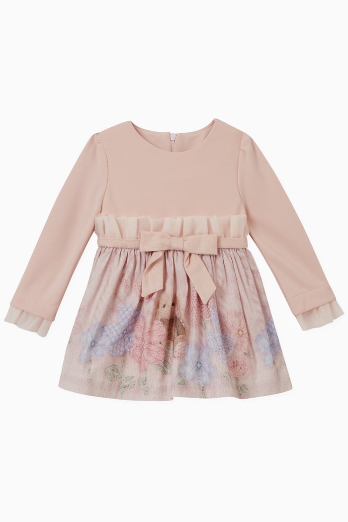 

Floral Dress in Cotton, Pink