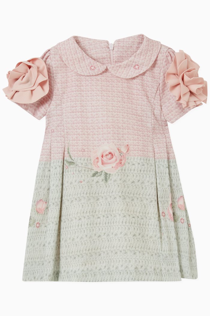 

Floral Gradient Dress in Cotton, Multicolour