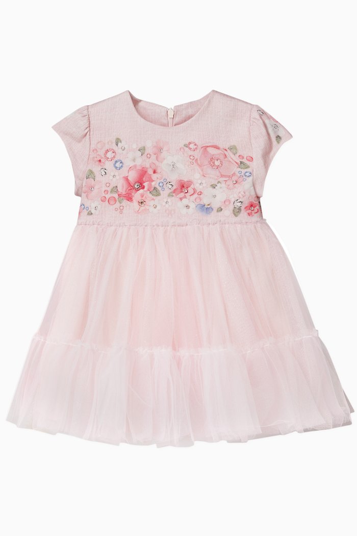 

Floral Dress in Cotton, Pink