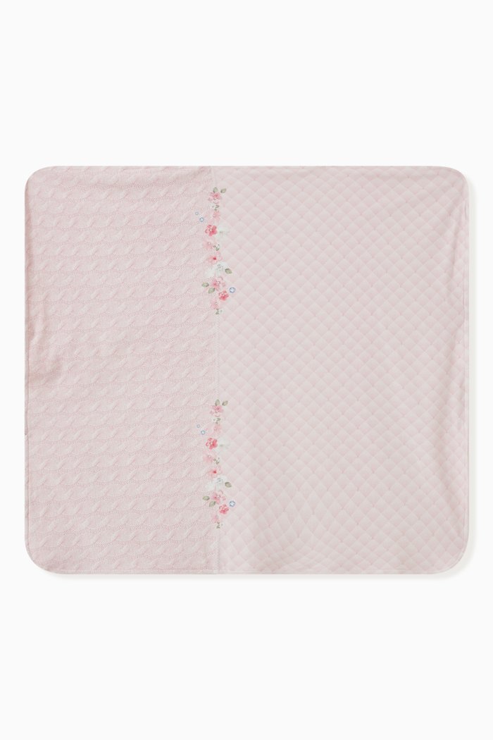 

Floral Blanket in Cotton, Pink