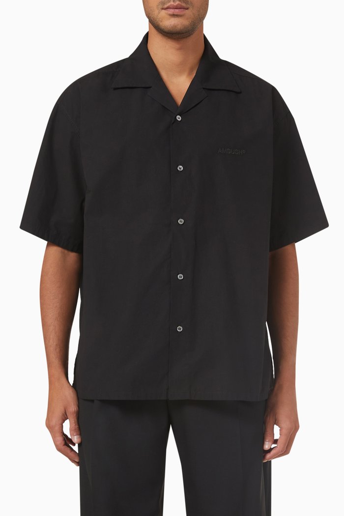 

Bowling Shirt in Cotton, Black