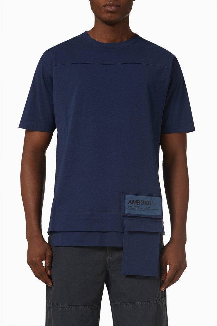 

Waist Pocket T-shirt in Jersey, Blue