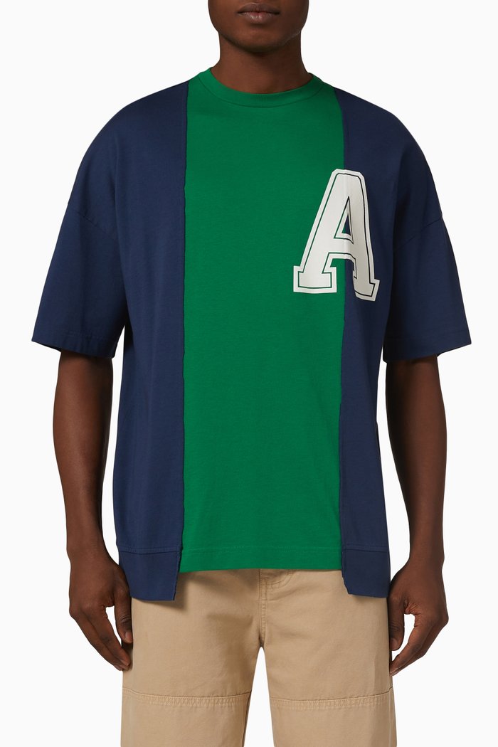 

Varsity T-shirt in Jersey, Blue