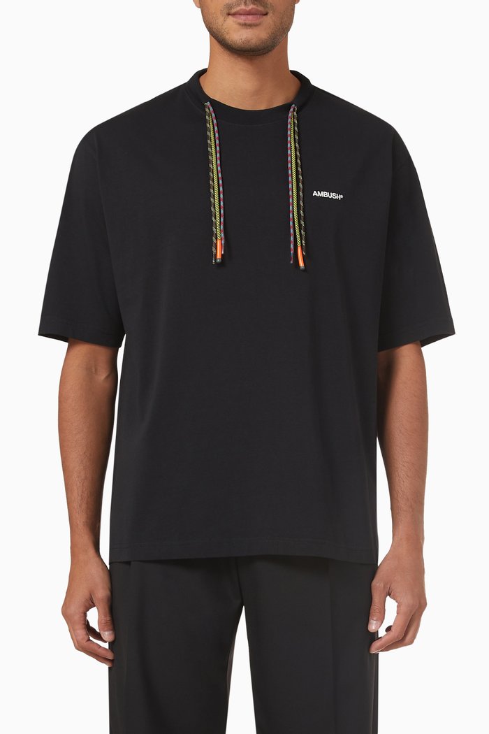 

Multicord T-shirt in Cotton, Black