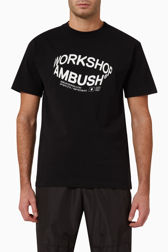 

Revolve AMBUSH® Logo T-shirt in Cotton, Black