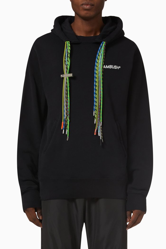 

Multicord Hoodie in Cotton, Black