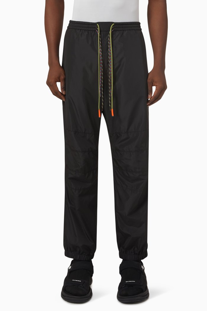 

Adjustable-length Trackpants in Nylon, Black