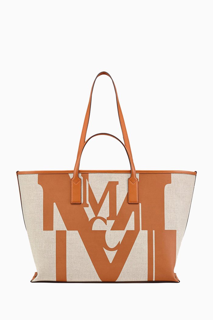 

Aren Medium Shopper in Logo Glitch Canvas, Brown