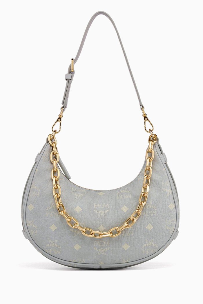 

Aren Small Crescent Hobo in Visetos, Grey