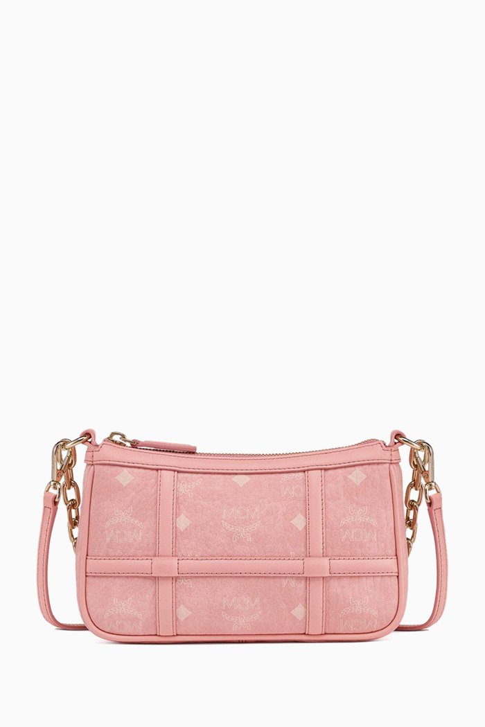 

Mini Delmy Shoulder Bag in Visetos, Pink