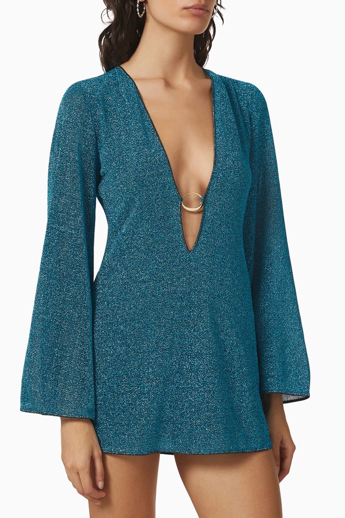 

Lumiere Kaftan in Stretch Lurex, Blue
