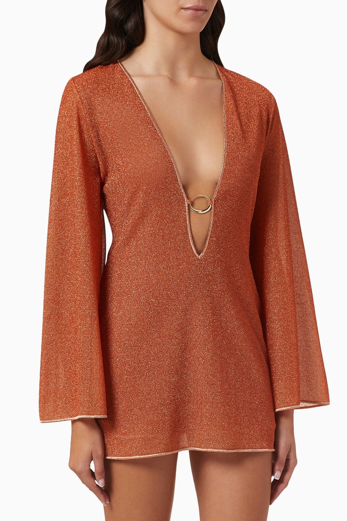 

Lumiere Kaftan in Stretch Lurex, Orange