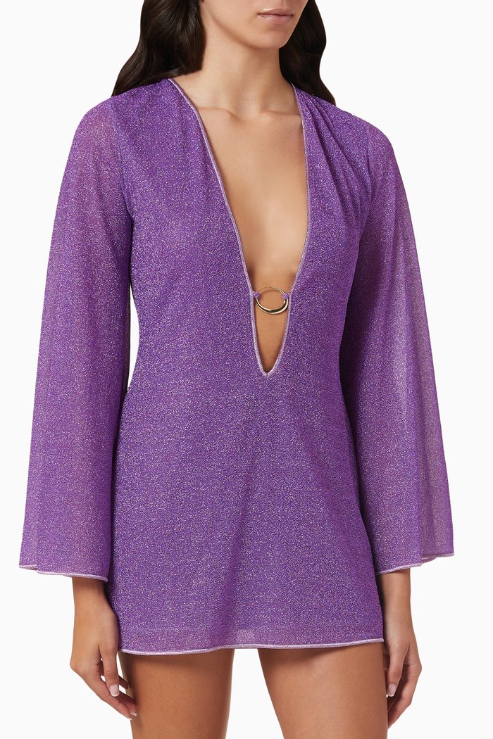 

Lumiere Kaftan in Stretch Lurex, Purple