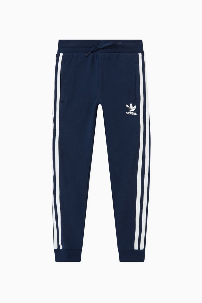 

3-Stripes Logo Sweatpants in Cotton, Blue