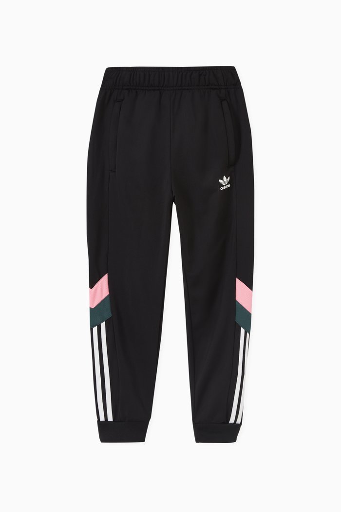 

Striped Logo Sweatpants in Polyester, Black